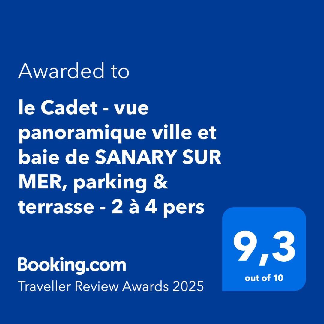 Le Cadet - Vue Panoramique Ville Et Baie De Sanary Sur Mer, Parking & Terrasse - 2 A 4 Pers 外观 照片
